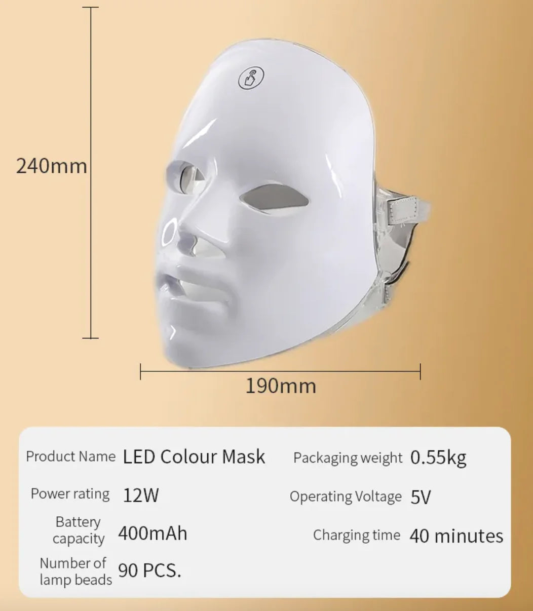 Colorful LED Facial Beauty Mask Device